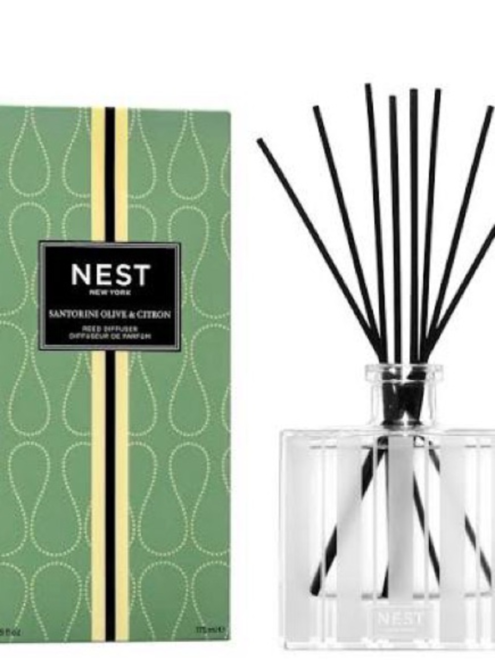 NIB NEST Fragrances Santorini olive & citron Reed Diffuser oil